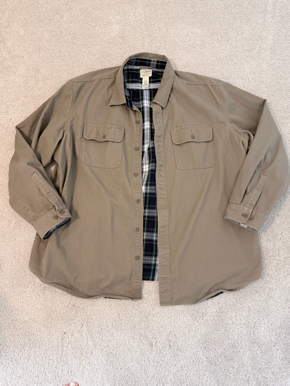 LL Bean 100% cotton shirt jacket